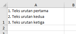 Mengetik Urutan Angka Pada Satu Cell Yang Sama Dalam Excel